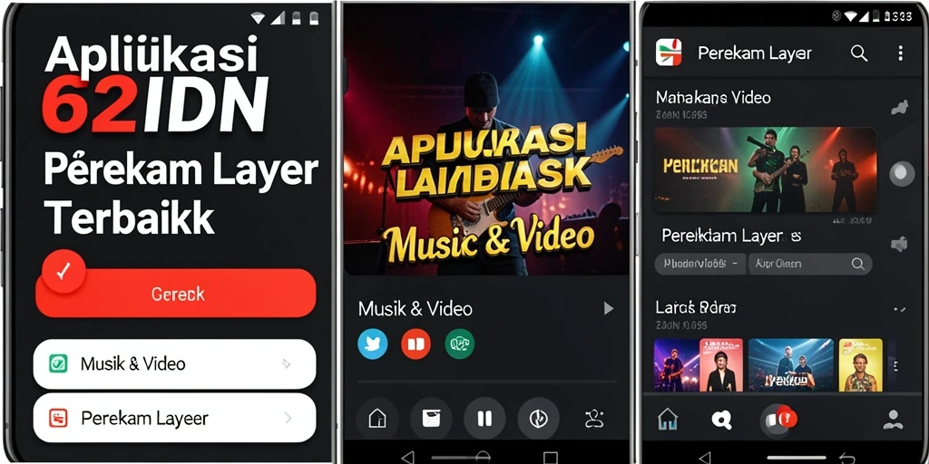 Tampilan antarmuka 62IDN saat merekam layar.
