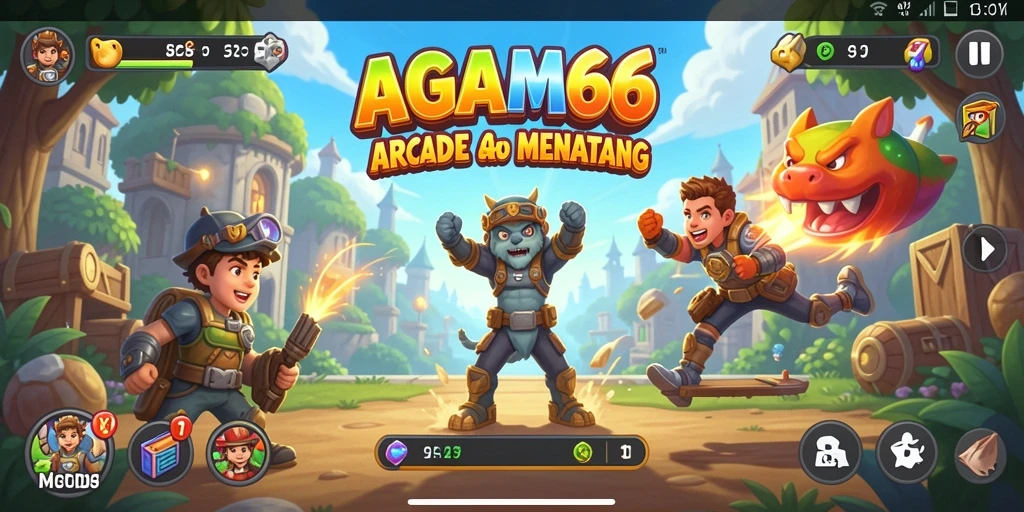 Screenshot AGAM66 menampilkan antarmuka menarik dan gameplay yang seru.