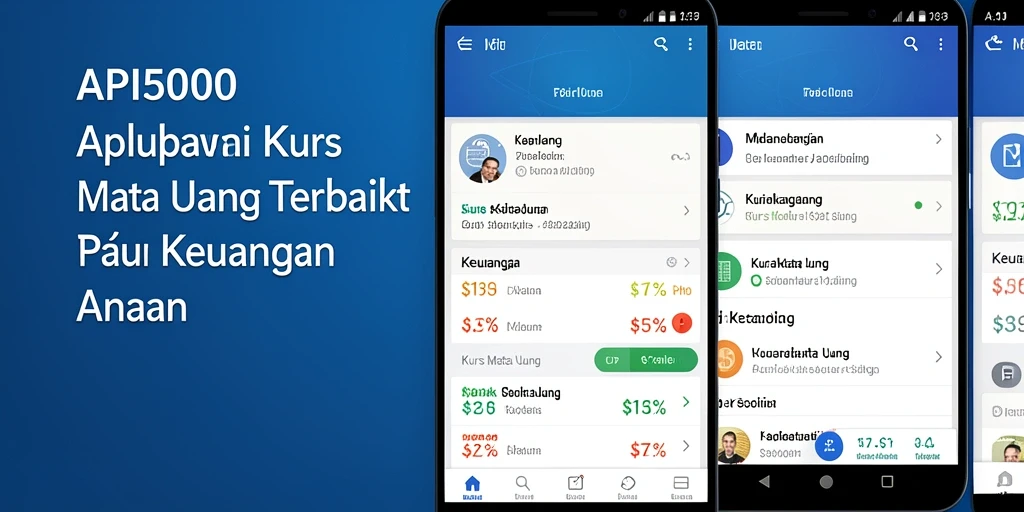 Screenshot antarmuka utama API5000 yang menampilkan kurs mata uang.