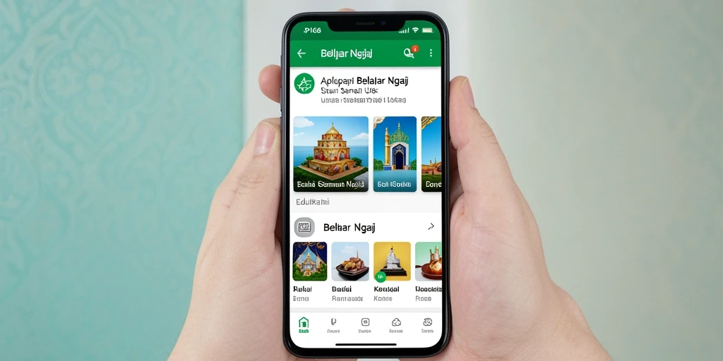 Antarmuka pengguna API66 yang interaktif dan menarik untuk belajar Ngaji.