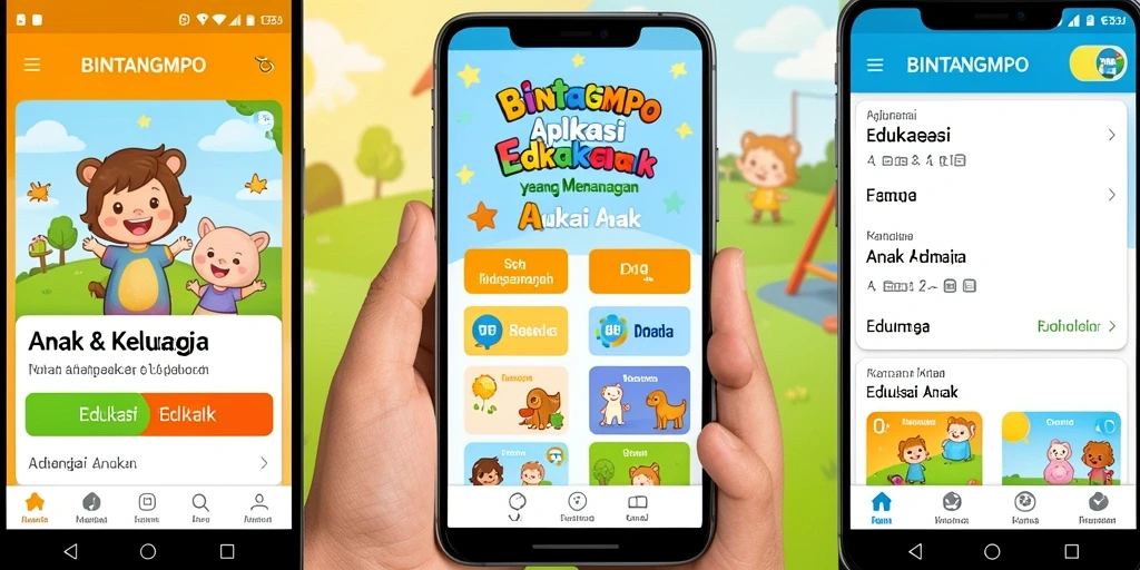 Tampilan antarmuka aplikasi BINTANGMPO untuk edukasi anak.