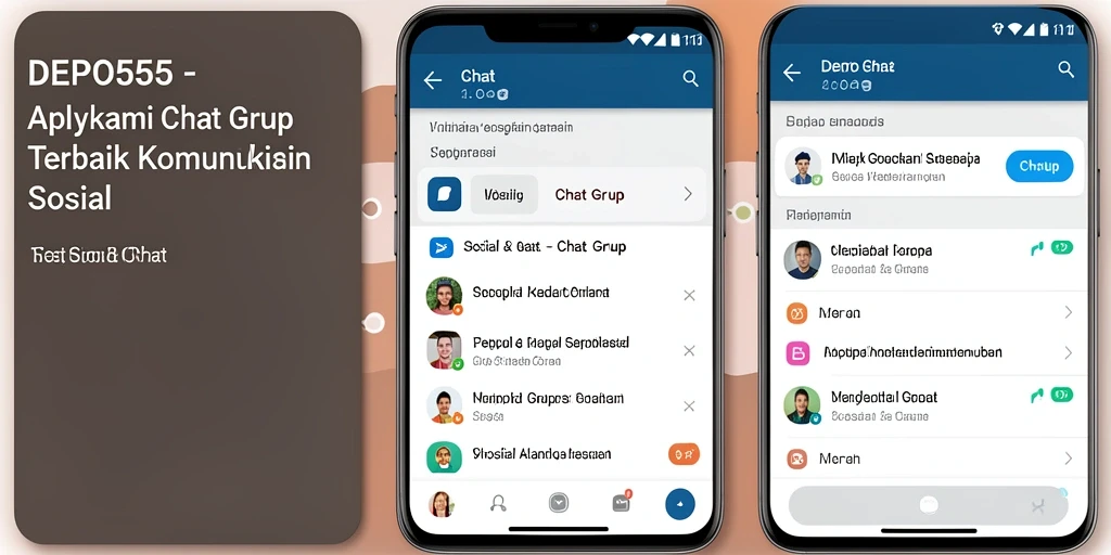 Antarmuka DEPO555 yang sederhana dan fungsional untuk Chat Grup.