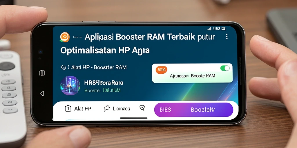 Antarmuka sederhana dan efisien dari aplikasi Booster RAM HR89.
