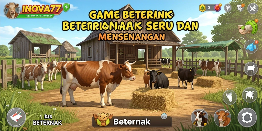 Antarmuka permainan INOVA77 yang menarik dan interaktif.