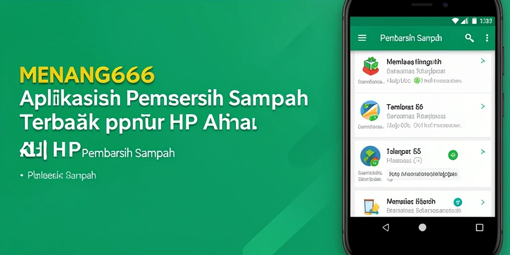 Tampilan antarmuka pengguna MENANG666 saat melakukan pembersihan sampah.