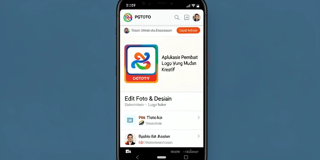 Antarmuka aplikasi PGTOTO yang memudahkan pembuatan logo kreatif.