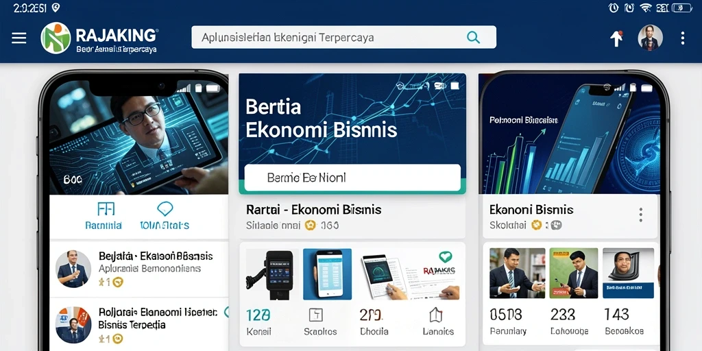 Tampilan antarmuka yang user-friendly dari RAJAKING dengan berita ekonomi bisnis terbaru.