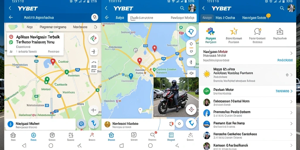Tampilan antarmuka YYBET yang intuitif dan fungsional untuk Navigasi Motor.
